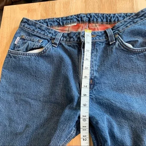 Carhartt Flannel Lined Jeans Size 33x30 - Picture 6 of 9
